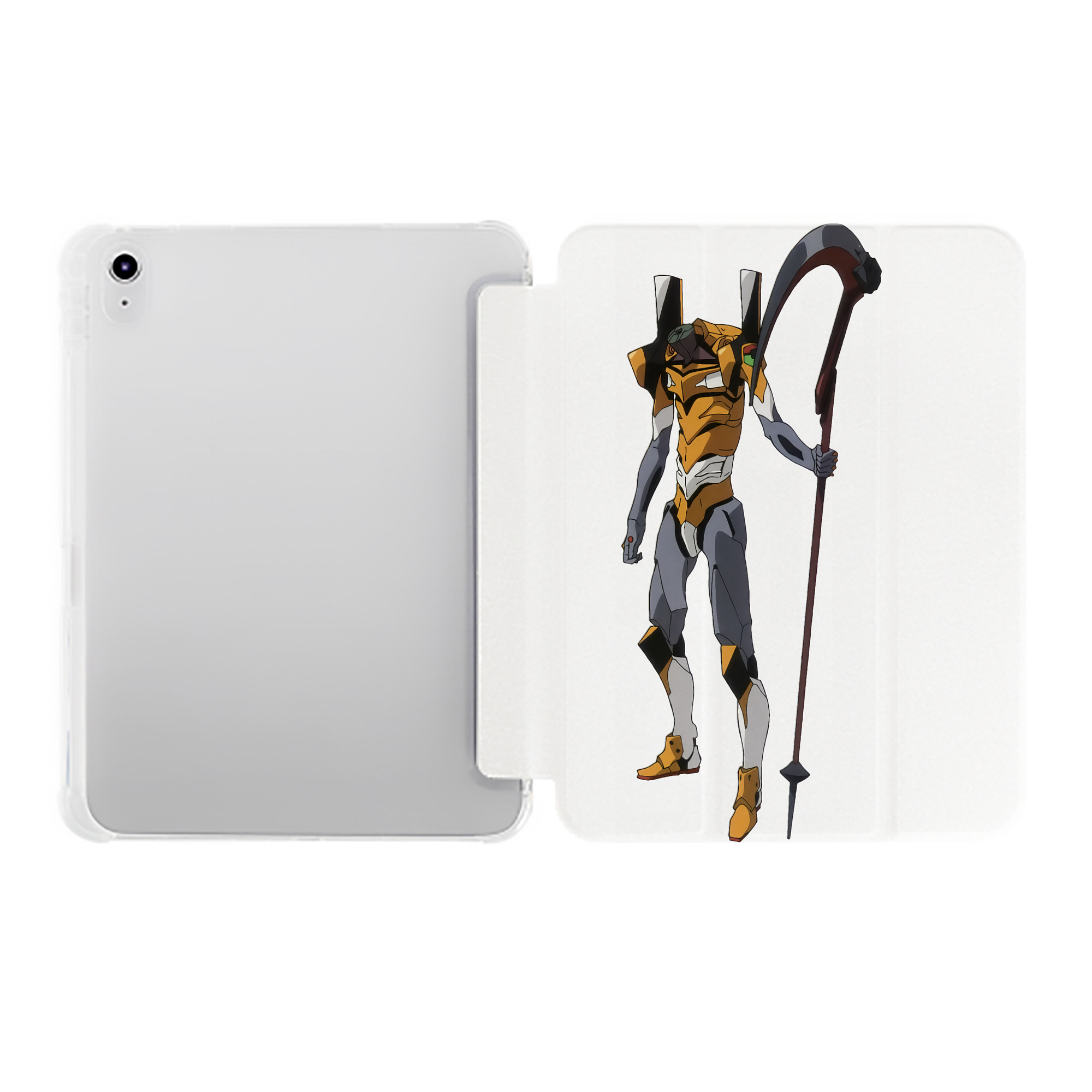 （画像用） EVA 新世紀エヴァンゲリオン IPad ケース ペン収納付き 三つ折りスタンド PUレザー×シリコン 対応機種9.5/10.5/10.9インチ